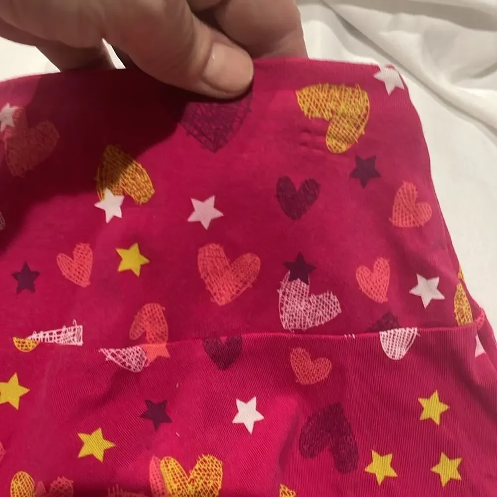 Lands End skort S 4 hot pink drop waist pull on style hearts biker shorts nwot